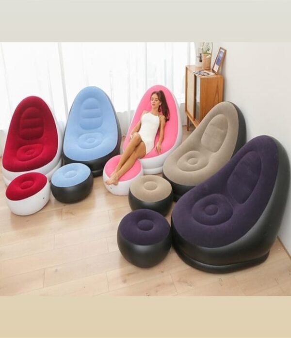 sofa puff Sofá puf inflable con posa pies