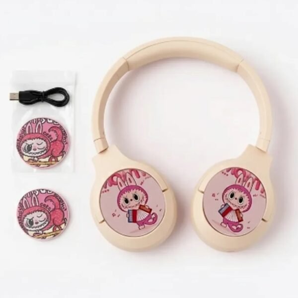 audifono 1 Audífonos Bluetooth con Diseño Intercambiable Labubu