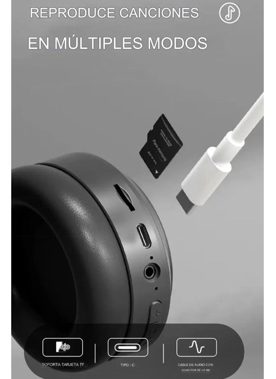 Audífonos Inalámbricos Audífonos De Diadema Bluetooth Uid-55