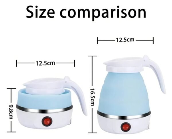 hervidor 3 Hervidor Calentador Eléctrico Plegable Portátil Silicon 0.6 Ltrs. Color Celeste/Blanco/Rosa