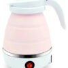 hervidor 4 Hervidor Calentador Eléctrico Plegable Portátil Silicon 0.6 Ltrs. Color Celeste/Blanco/Rosa
