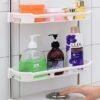 rack de baño 1 Estante de 2 Niveles para Baño con Pegamento Adhesivo